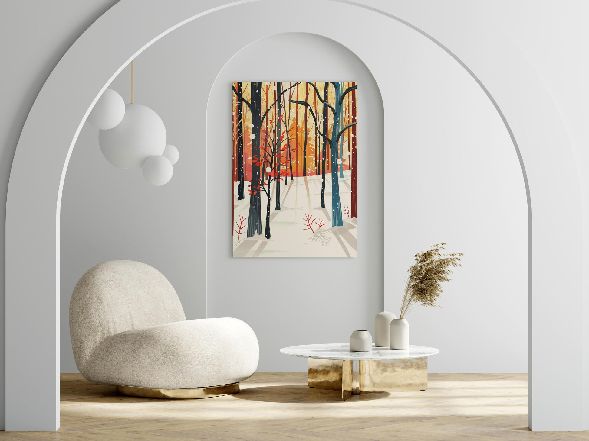 Winter Forest Solitude- natural beauty, Eldon Peak, silence, forest scene, Geometry