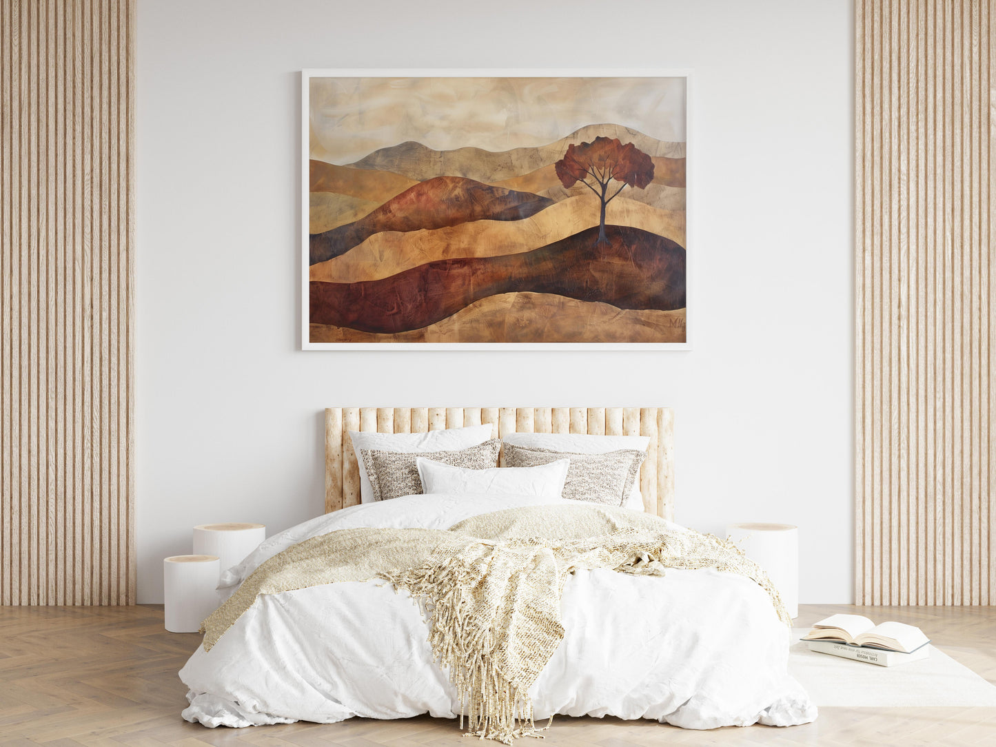 Whispers of the Serengeti- Serengeti, Geometric Shapes, Modernism, Earth palette, Decorative Art