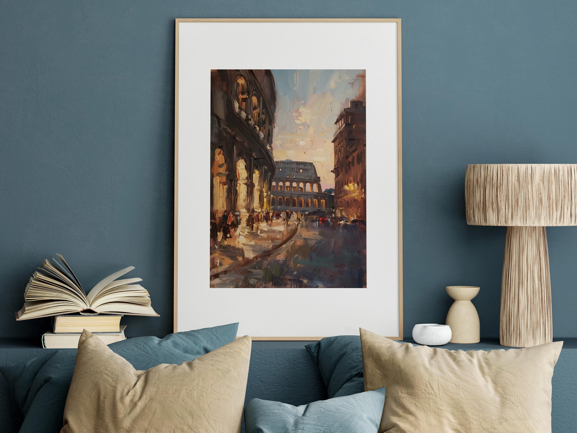 Twilight Over the Colosseum- Italian art, canvas art, Italy, Urban Flair, city view