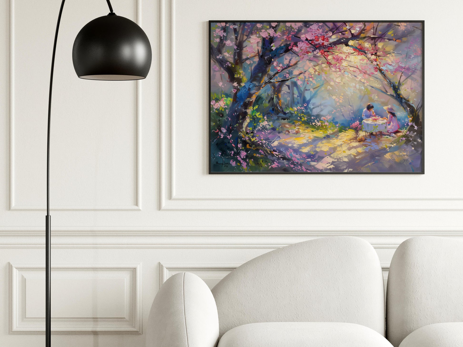 Spring Symphony Amidst Cherry Blossoms- Impressionism, Nature, Optimism, Play of Light, Transience