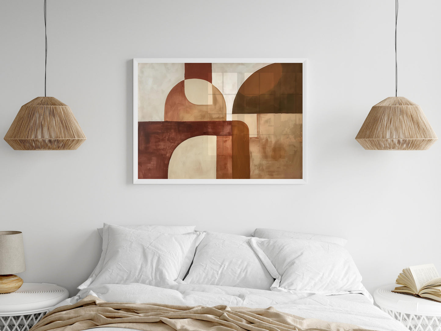 Geometric Harmony in Sepia- Eloise Belmonte, Expressionism, Contemporary Art, Aesthetics, Home Decor