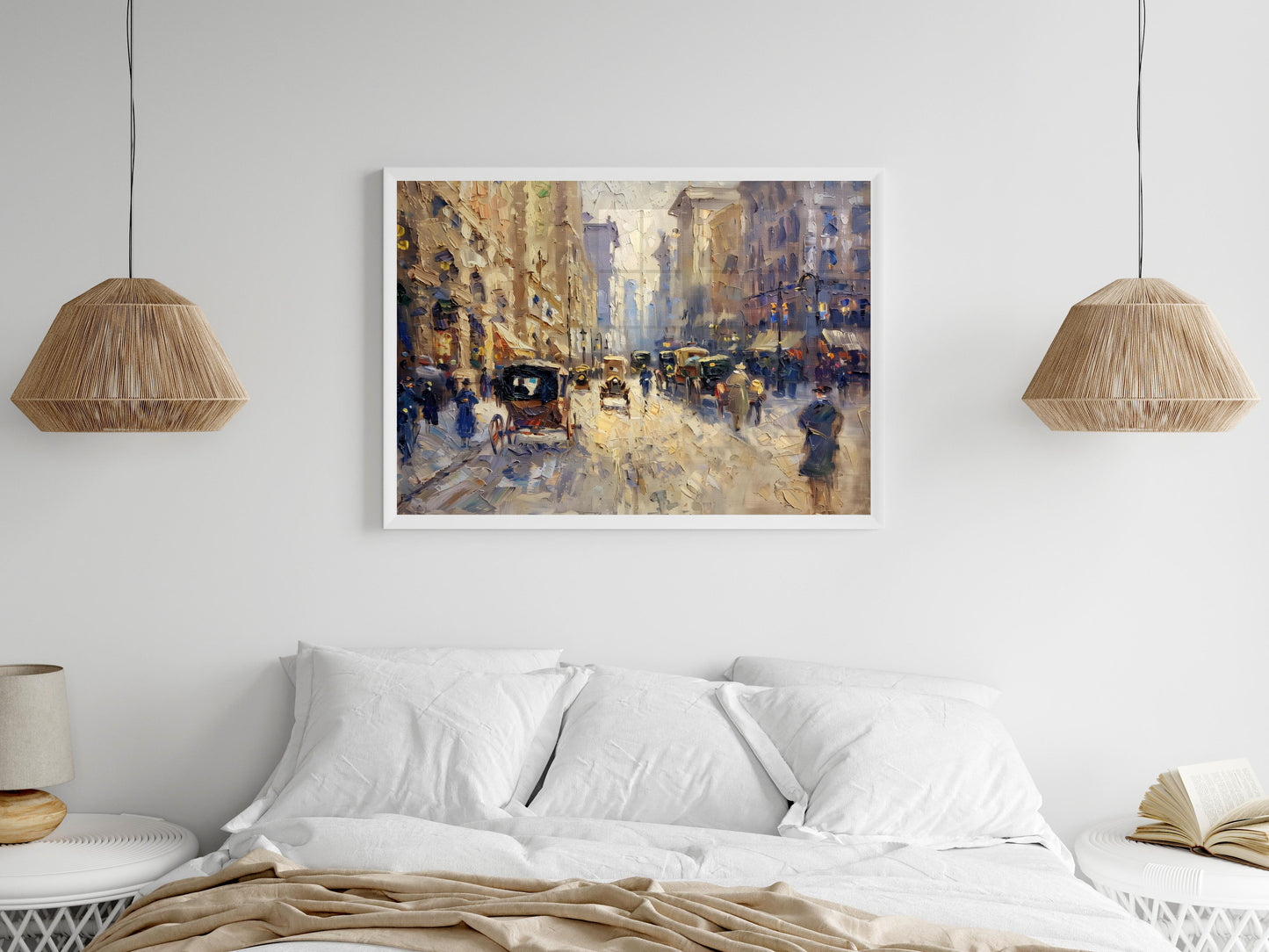 Vibrant Street Scene of the 1900s- Symbolism, Wall Decor, Canvas Prints, Urban Art, Historical Scene