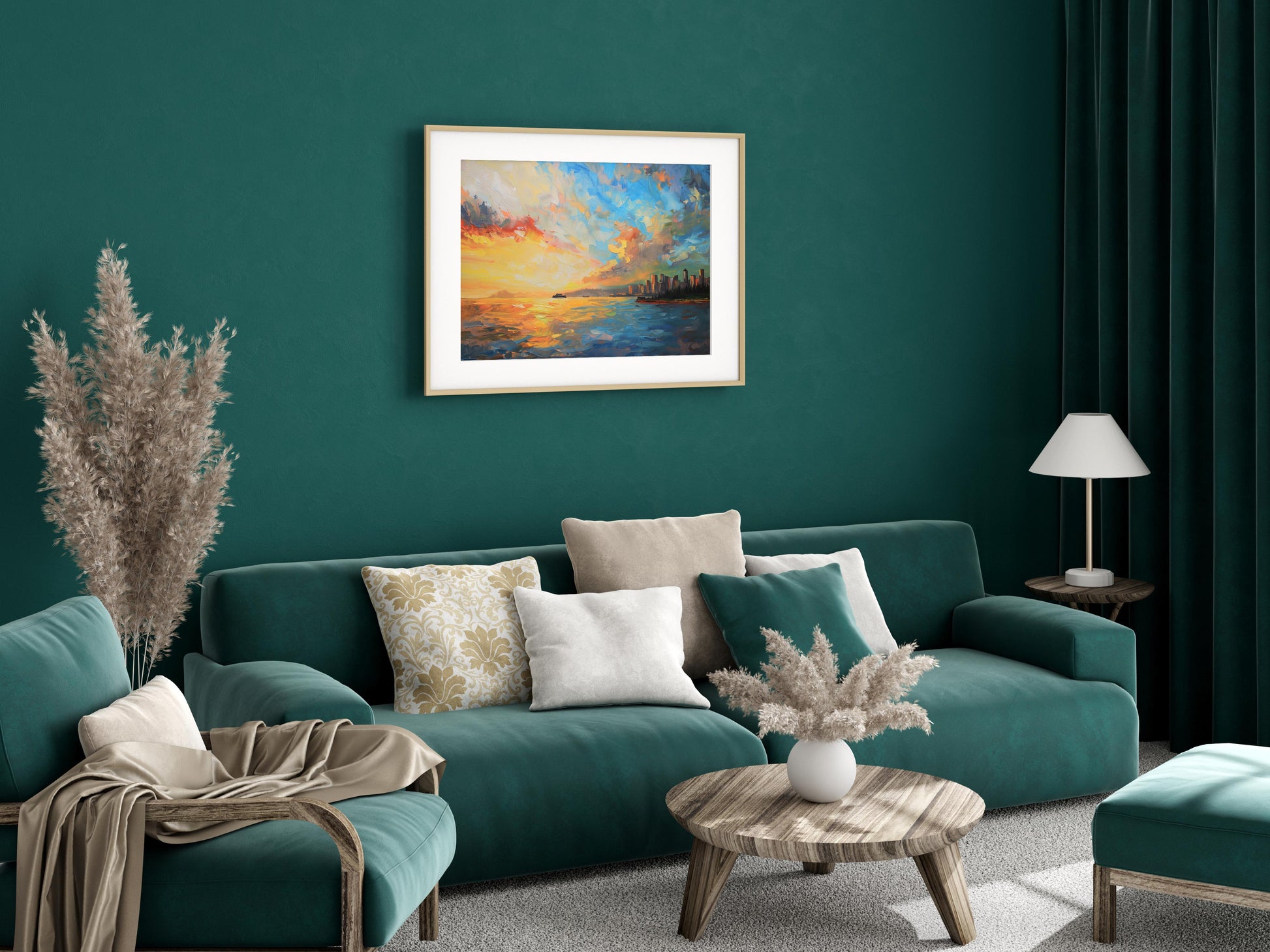 Lights of Seattle - A Harmonious Play of Colors- Color Dynamics, Interior Design Style, Art Collection, Artistic Representation, Interior Decoration