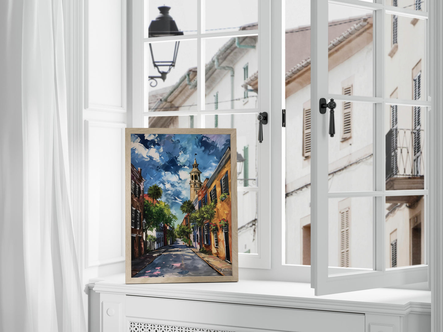 Charleston Charm - An Impressionistic City Portrait by Isabella Conti- Brushstrokes, Art Print, Charleston, Florence, Sunlight