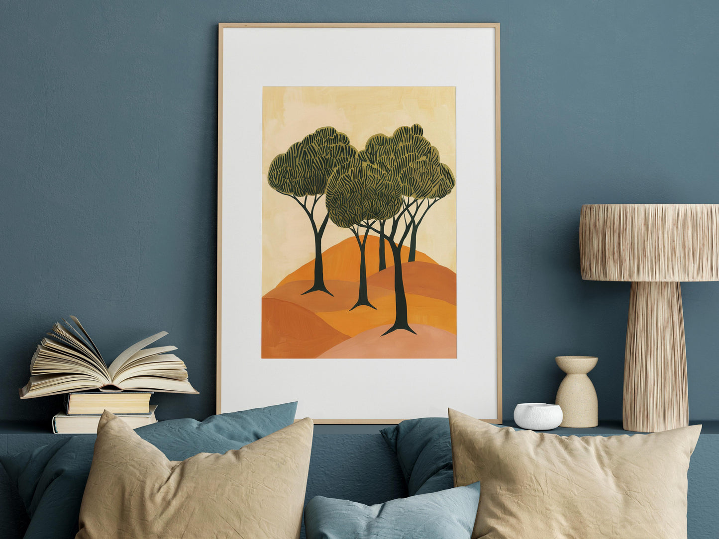 Secrets of the Argan Forest- Earthy Tones, Moroccan Art, Design, Geometric Abstraction, Argan Forest