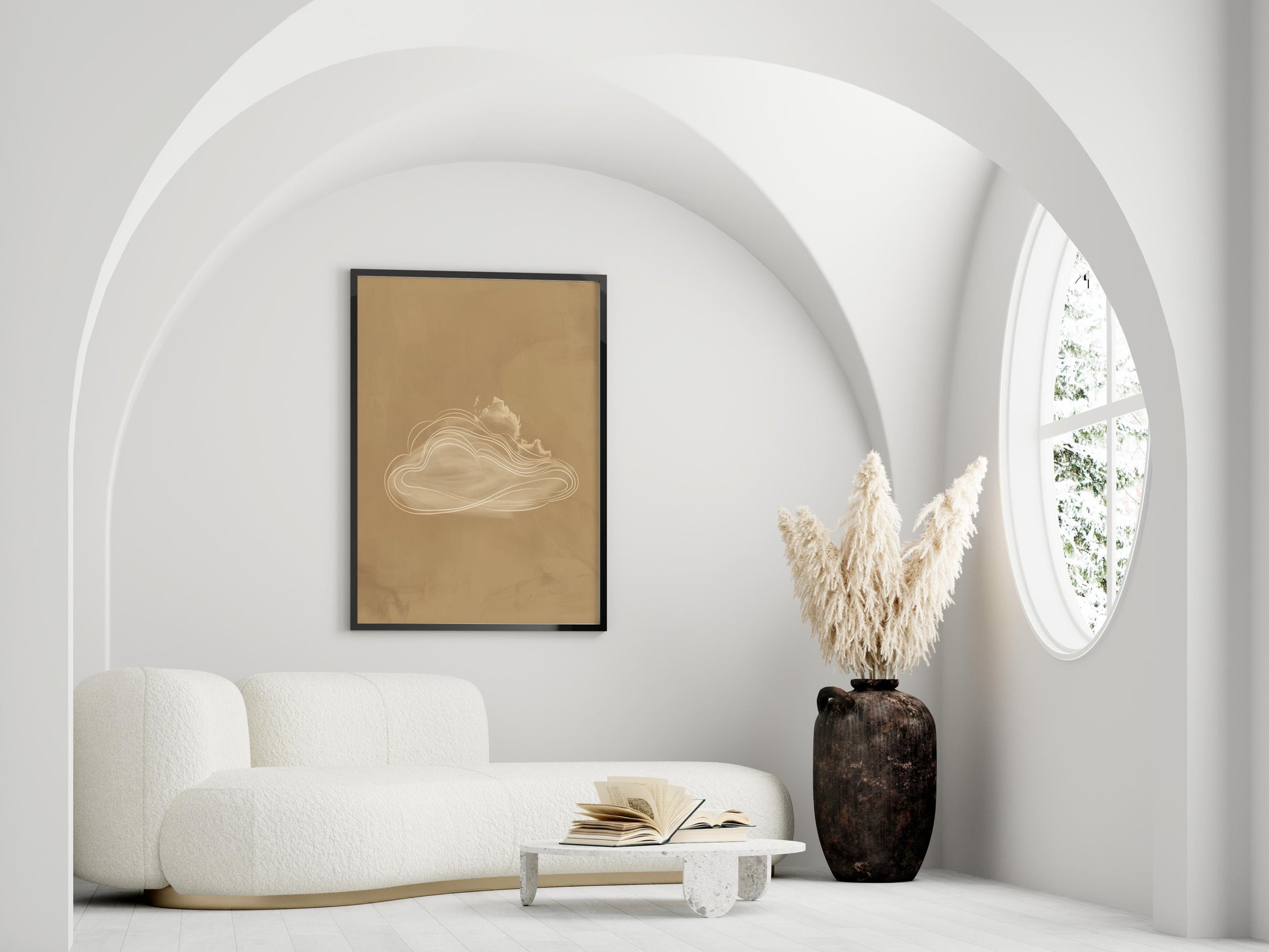 Solitary Cloud - A Meditative Journey- contemporary, meditative, calm, serene, abstract