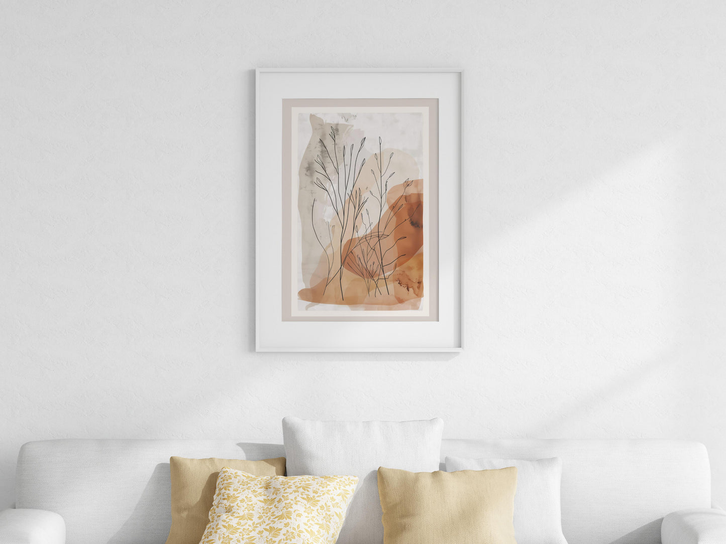 Silent Elegance of the Forest- abstract nature, stylish wall decoration, soothing atmosphere, interior design, modern decor