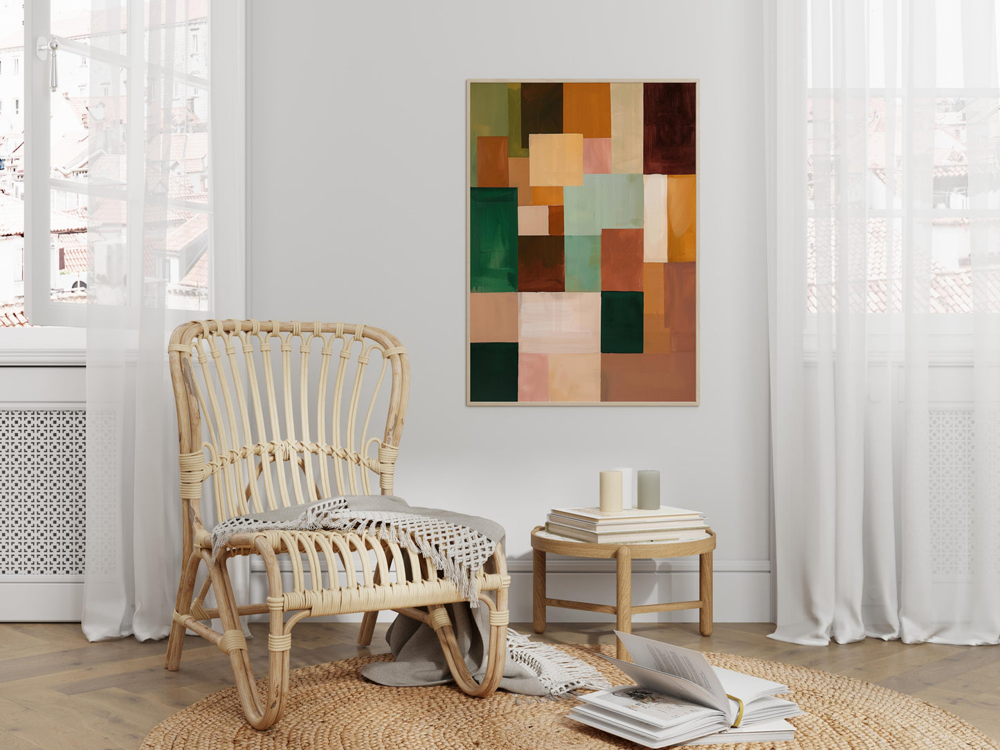 Harmony of Silence- Texture, Geometric Abstraction, Dynamism, Calm, Modern Interior