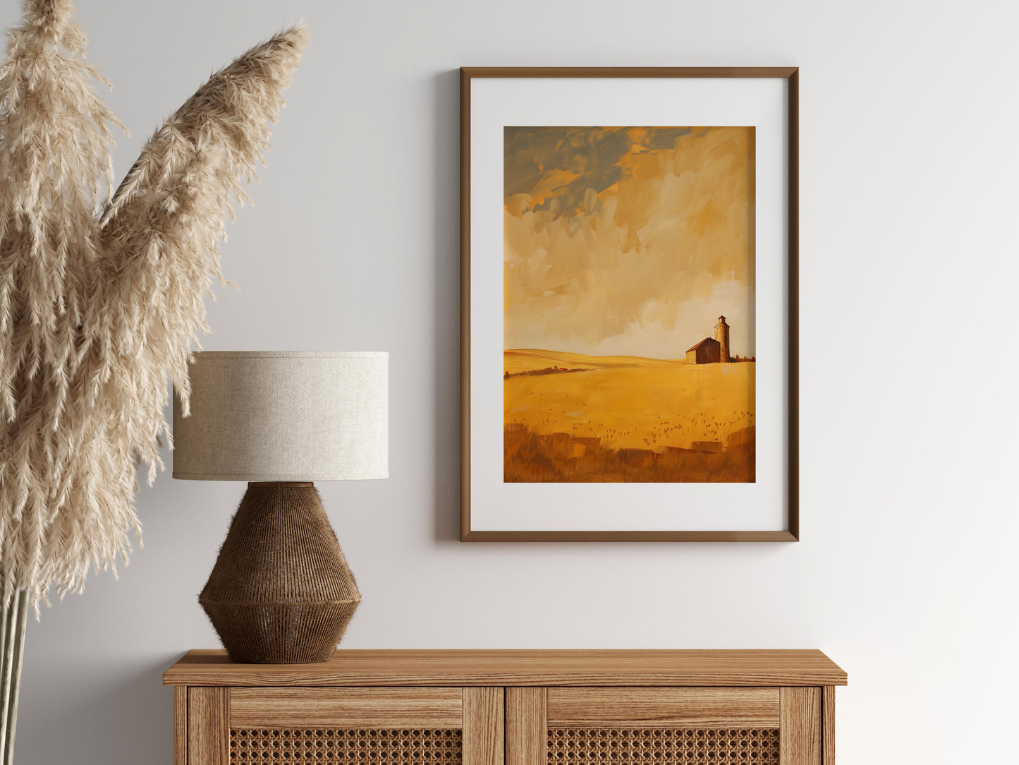 Golden Expanse- Canadian art, Grain silo, Landscape art, Home decor, Prairie landscape