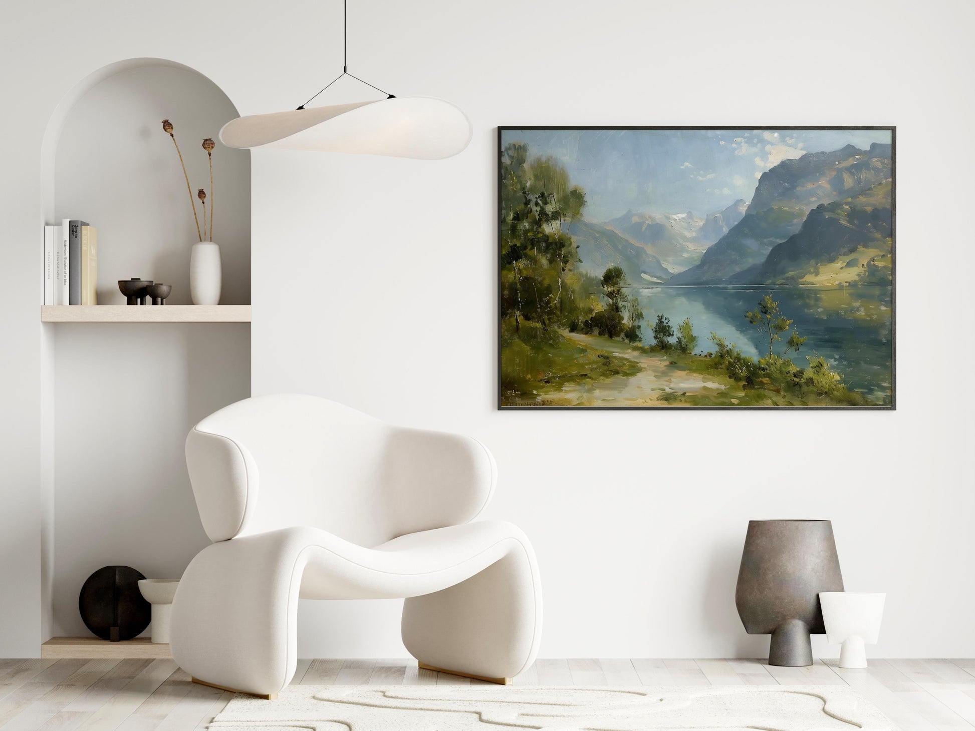 Eternal Rest of the Norwegian Fjords- wall decor, art print, Mariana Silvers, water, mountains