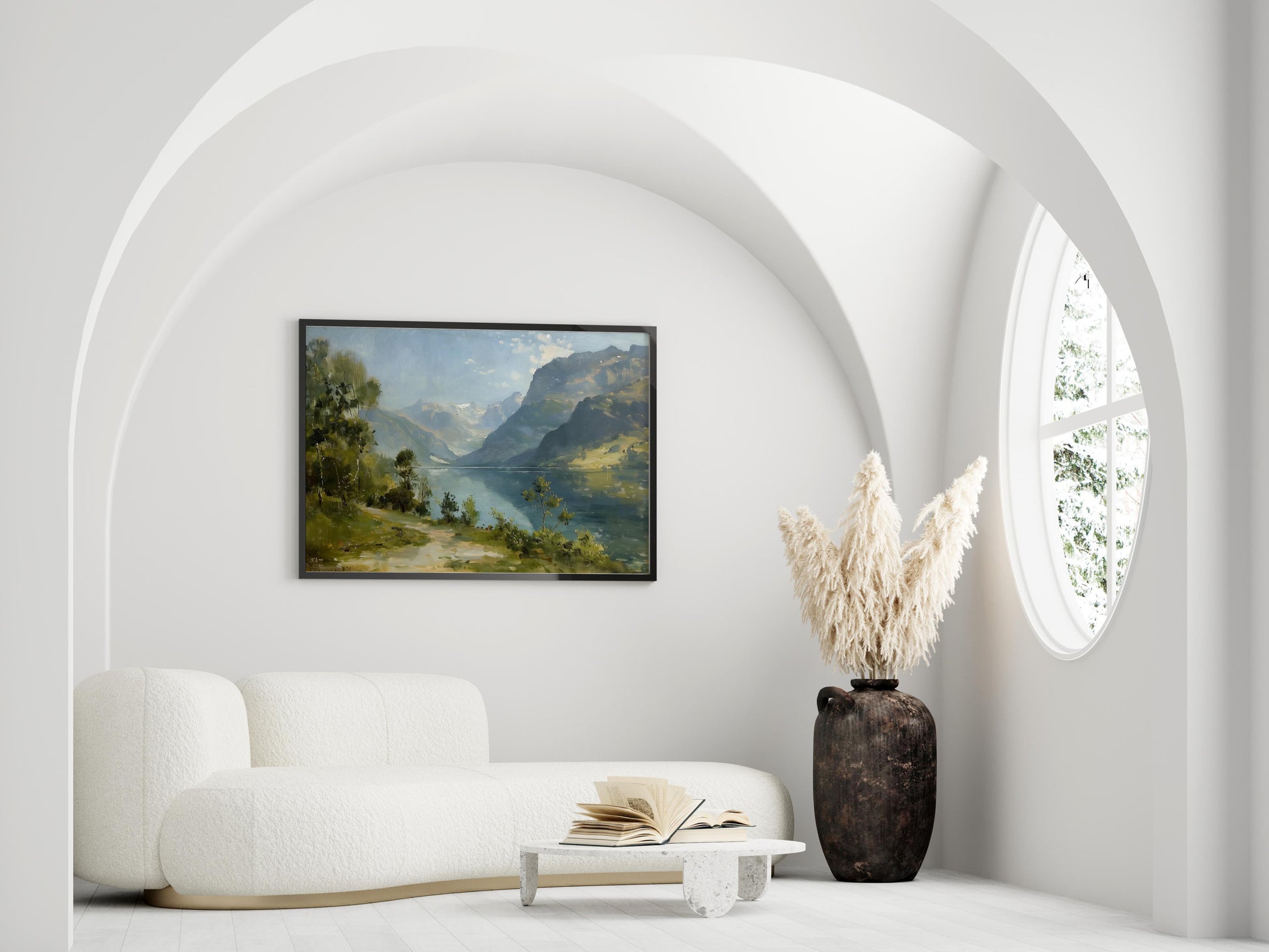 Eternal Rest of the Norwegian Fjords- landscape, realistic, art print, Mariana Silvers, fjord