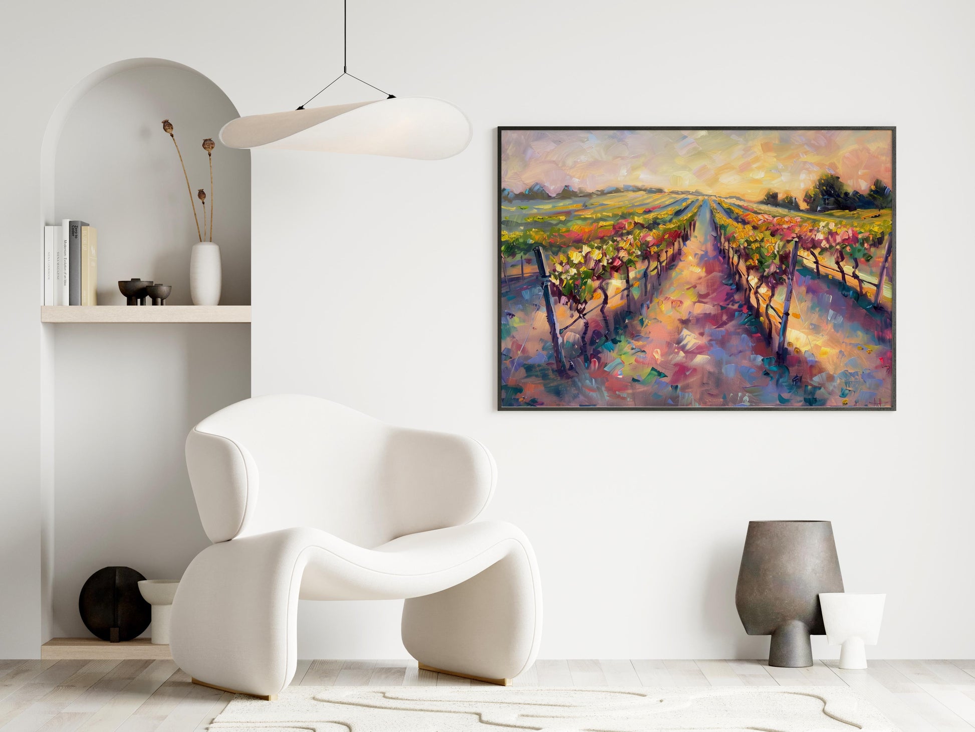 Goldene Stunde im Sommerweinberg- Art Collection, Art Prints, Nature, Interior Decoration, Vineyard