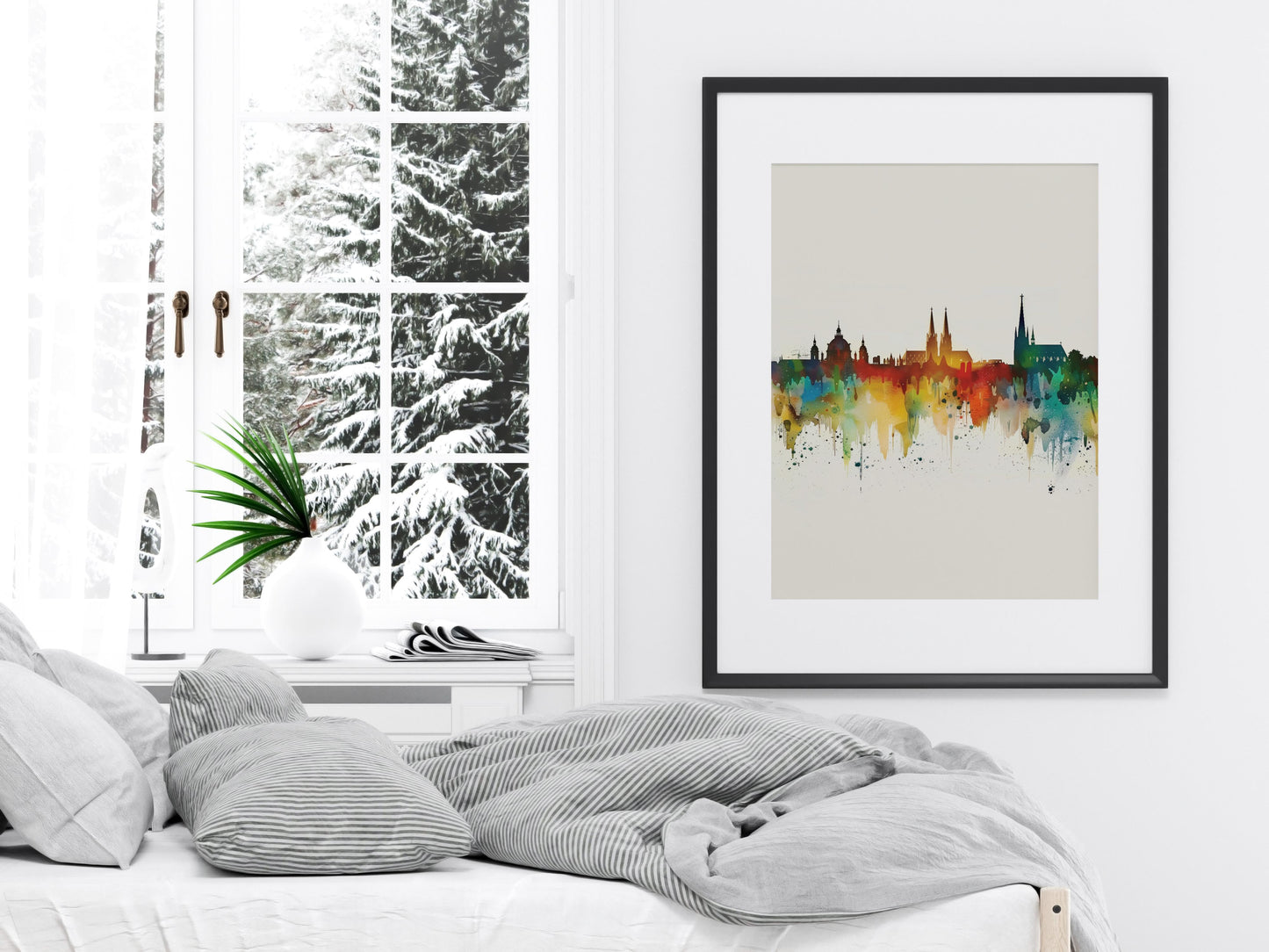 Vienna's Colorful Dream- gift idea, canvas print, interior design, Skyline, Urban