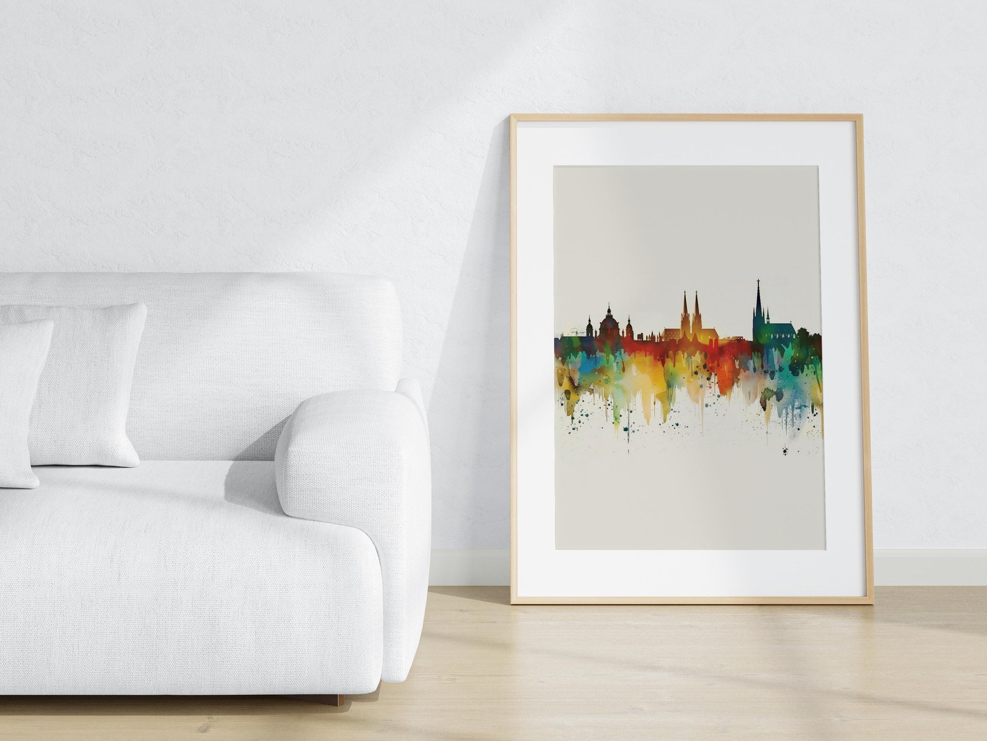 Vienna's Colorful Dream- Urban, canvas print, Skyline, gift idea, interior design