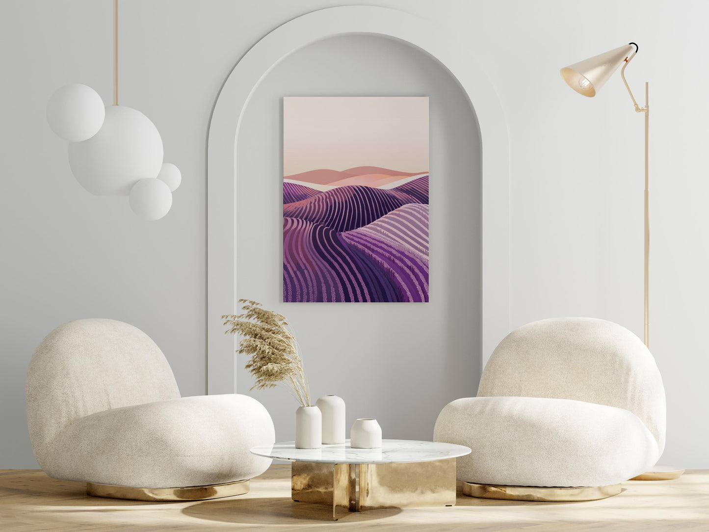 Lavender Dreams: A Geometric Ode to Nature- gallery quality, North America, Eldon Peak, abstract art, art print