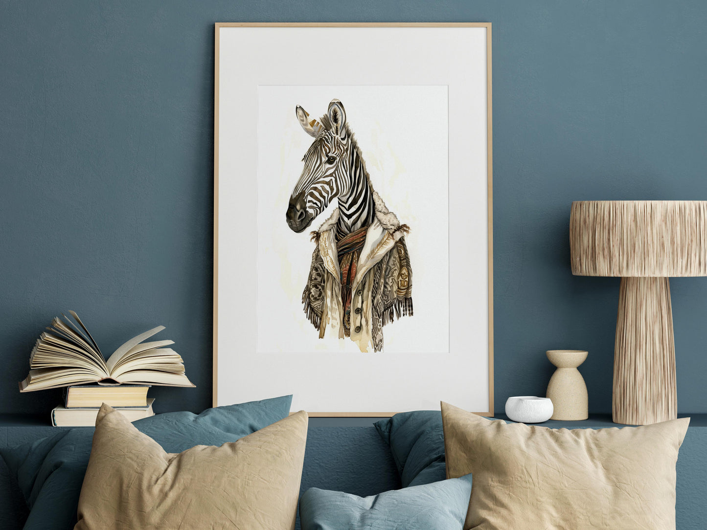 Fabelwesen der Savanne- Mystical, Anthropomorphic, Zebra, Traditional Patterns, Scandinavia