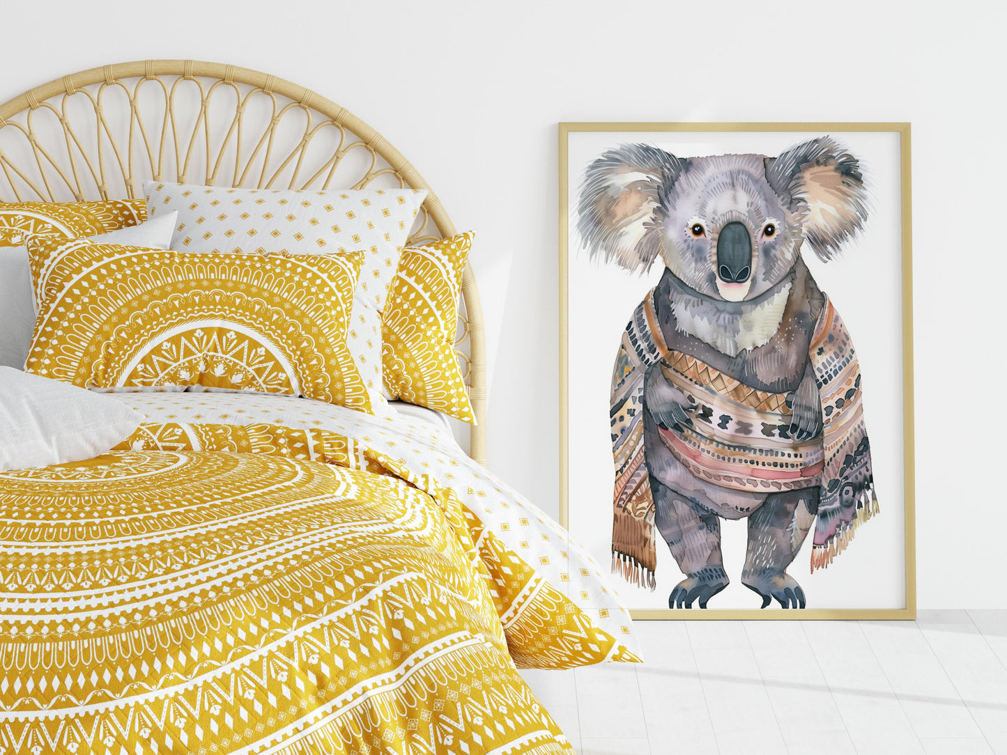 Mystical Koala of the North- watercolor illustration, Eliana Solberg, mythical motifs, Norway, Folklore