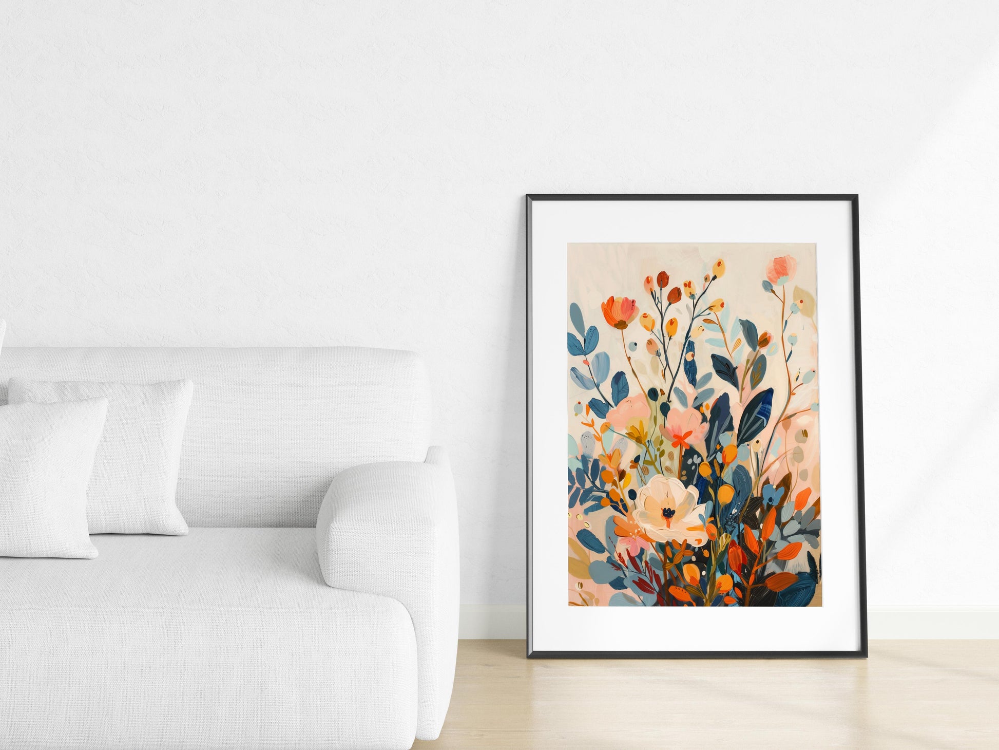 Floral Symphony in Pastel- pastel colors, leaves, collection, Aix-en-Provence, decorative