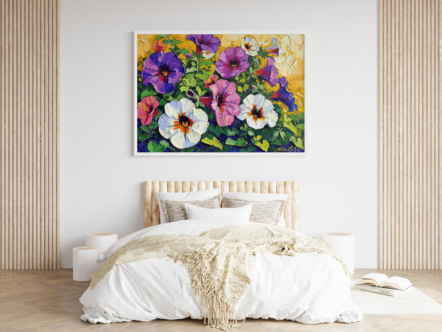 Petunia: A Play of Colors by Nature- expressive art, nature painting, colorful art, color-intensive, floral motif