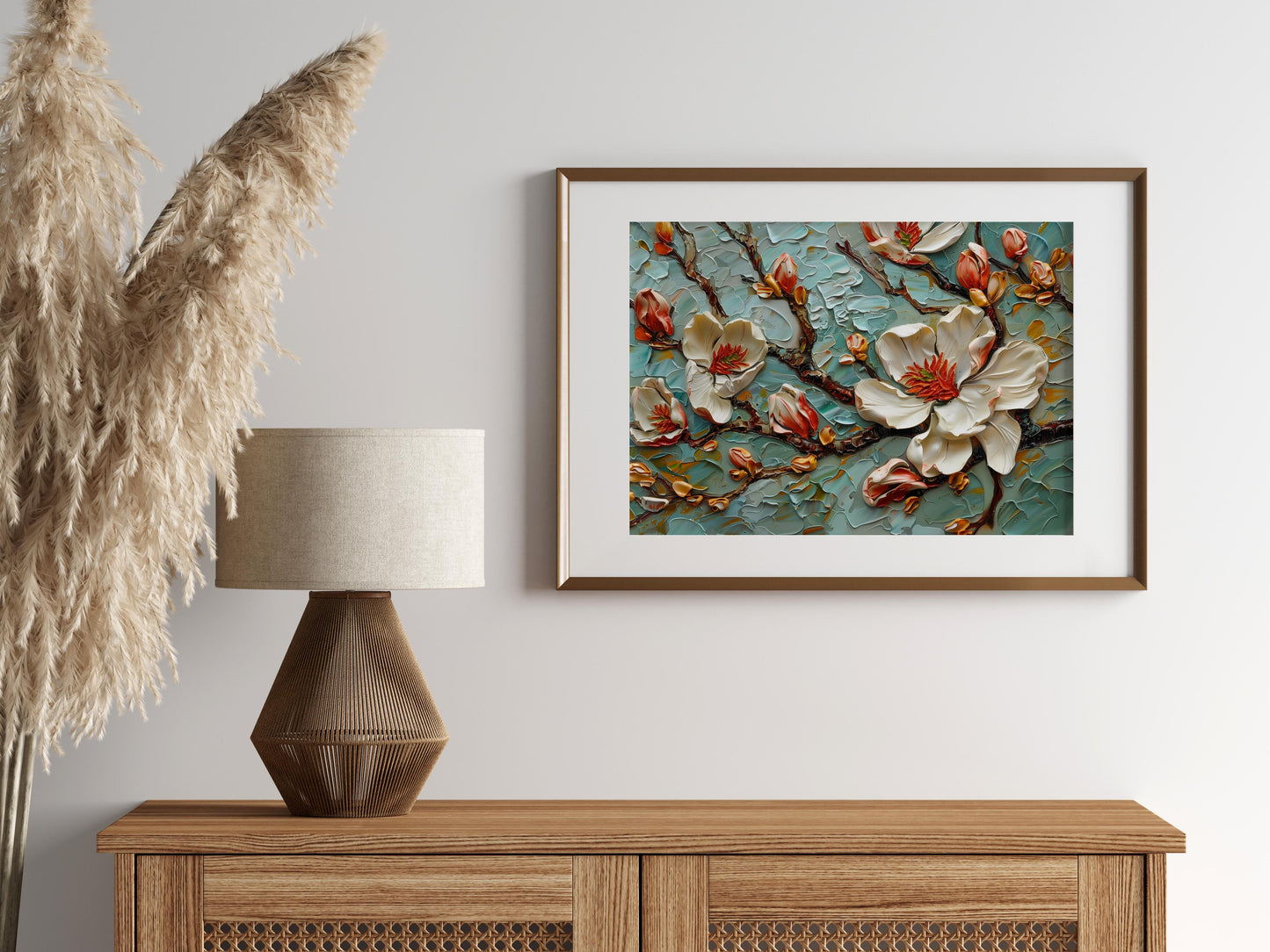 Floral Impressions: Magic of Magnolias- three-dimensionality, nature, artist, art print, Post-Impressionism