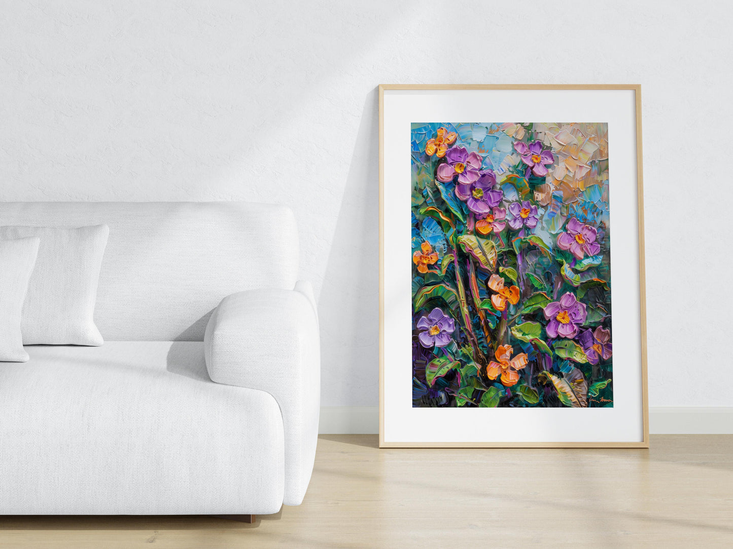 Florales Farbspiel- American art, expressive brush strokes, colorful, flowers, atmosphere