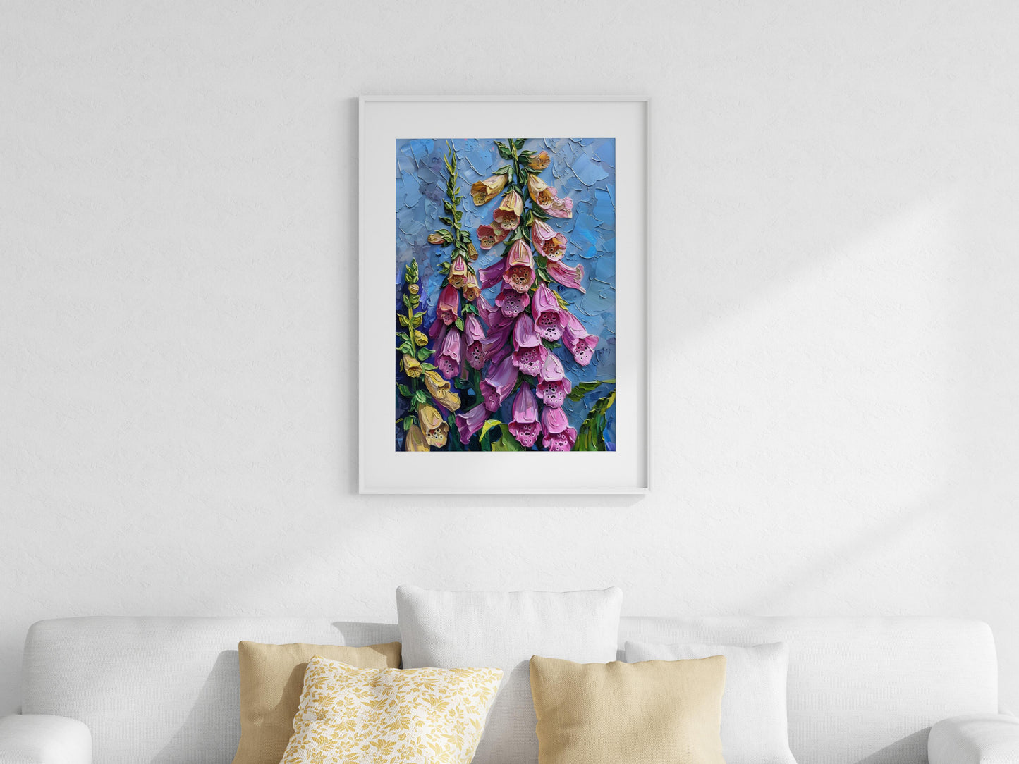 Vibrant Thimbles Under Blue Sky- texture, Emery C. Wharton, Post-Impressionism, flowers, nature