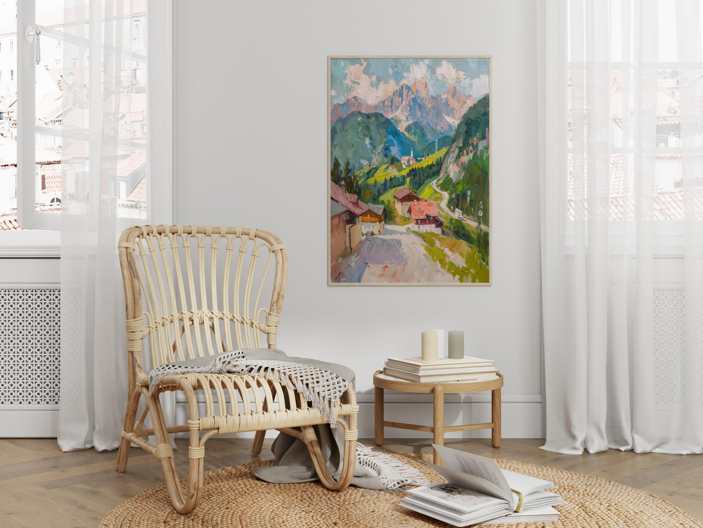 Morgenlicht über Großglockner- landscape painting, Alpine view, mountain painting, Impressionism, nature art