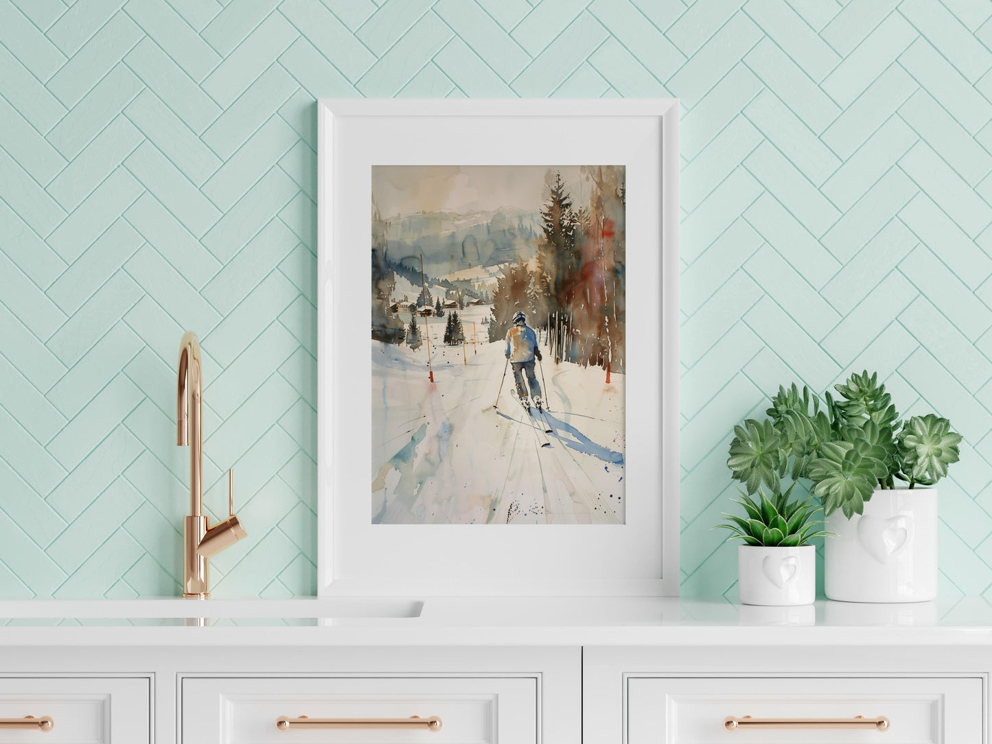 Wintersport in Kitzbühel- ink, modern art, unique, snow, nature