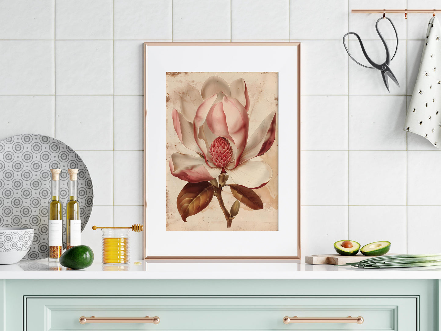 Würdevolle Schönheit: Die Magnolienblüte- Fiona Aisling, Magnolie, Vintage Illustration, Naturillustration, Schönheit