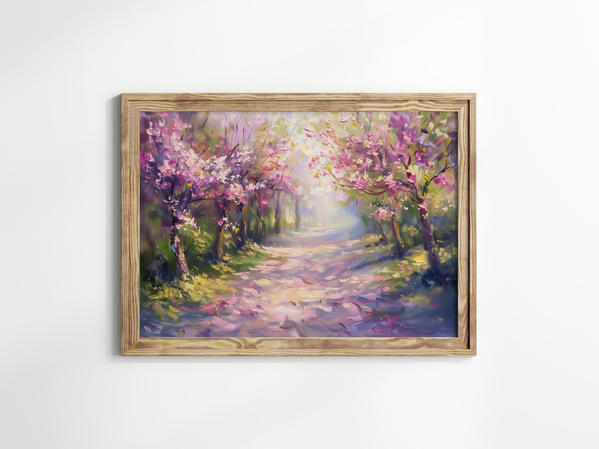 Spring Awakening in the Orchard- Light Play, Blossoming, Brushwork, Tree Blossoms, Orchard