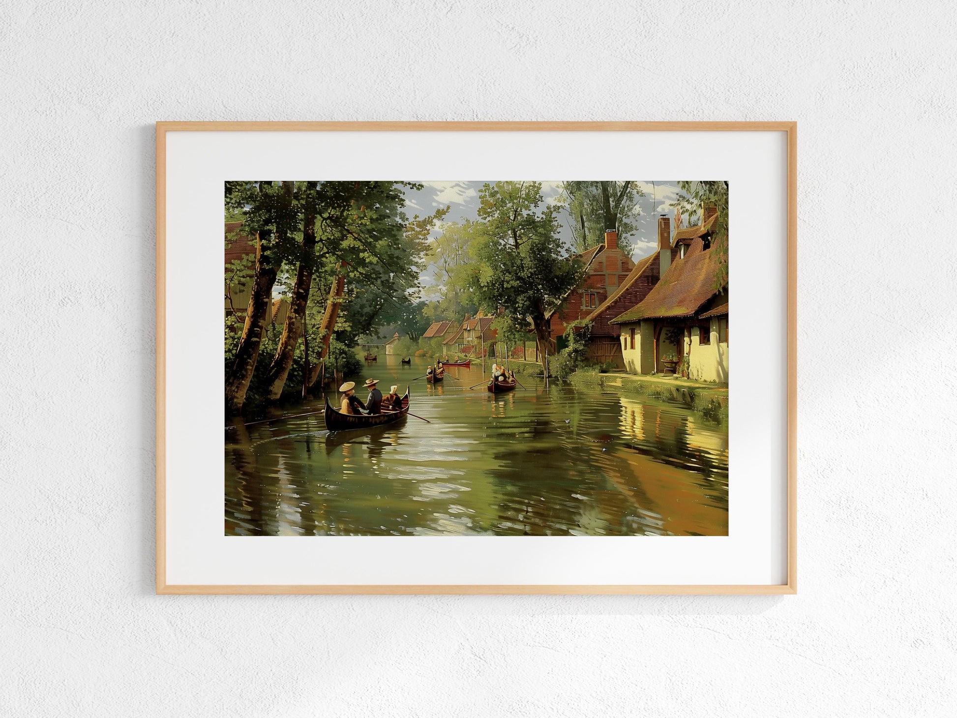 Idyllic Waterways- nature, light and shadow, atmosphere, realism, water reflection