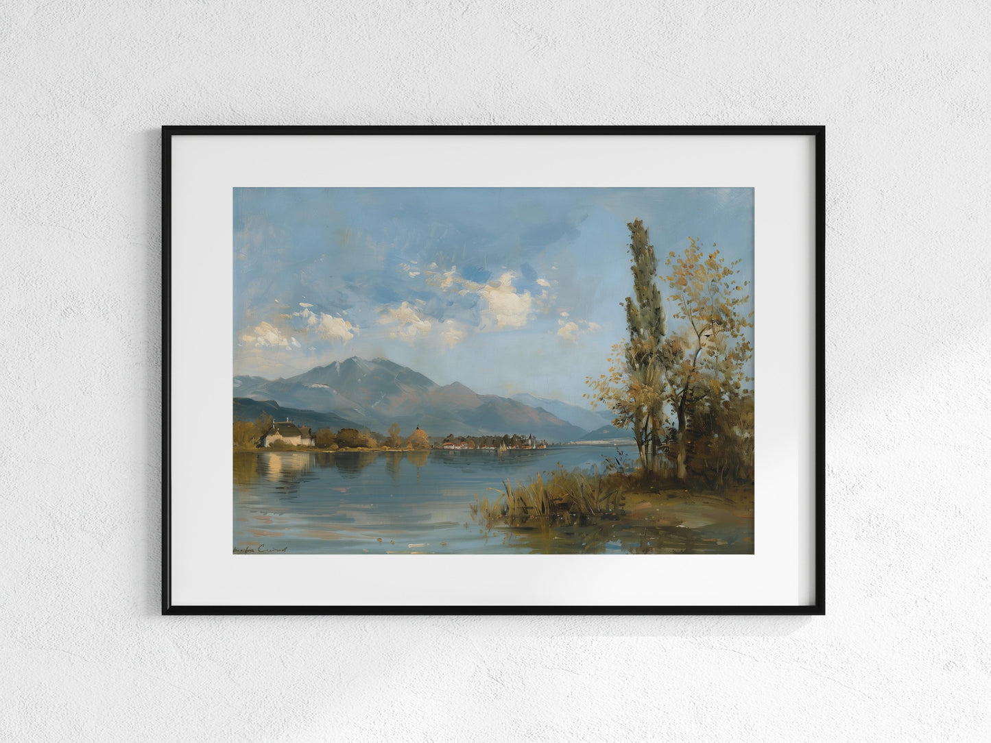 Herbstliche Ruhe am Bodensee- water reflection, wall decoration, gift idea, Lake Constance, nature