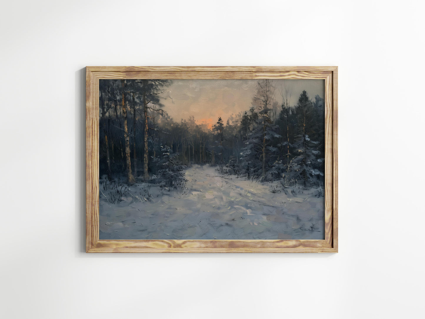 Twilight in the Frost Forest- elegance of the North, winter landscape, contemplation, connection with nature, frost layer