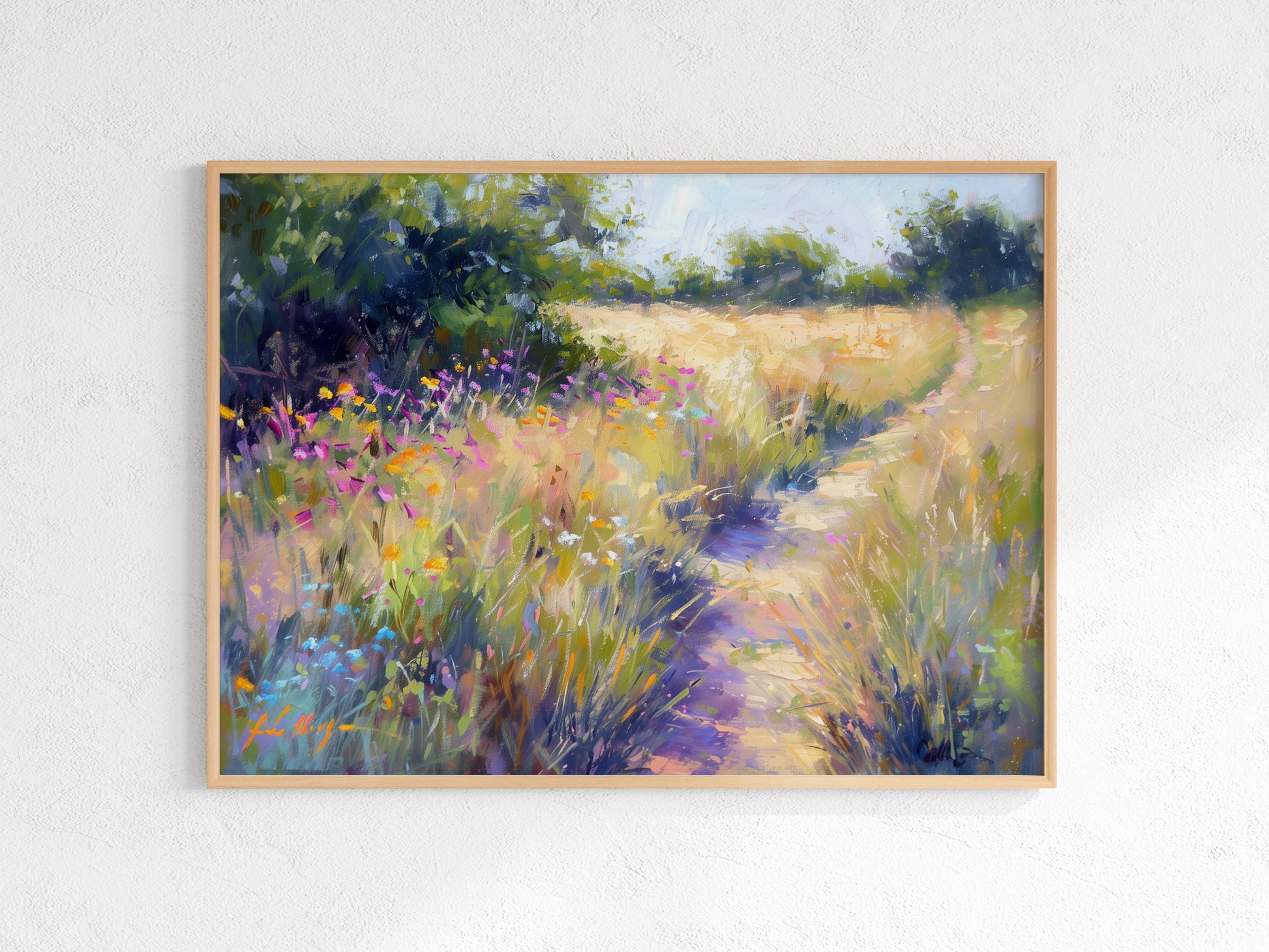 Impressions of a Summer Meadow Dream- Impressionism, Color Palette, Nature, Peace, Canvas