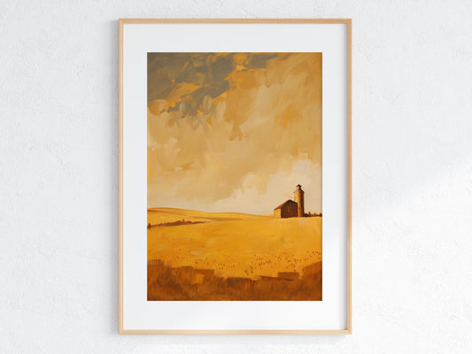 Golden Expanse- Nature, Landscape art, Canadian art, Interior design, Golden colors