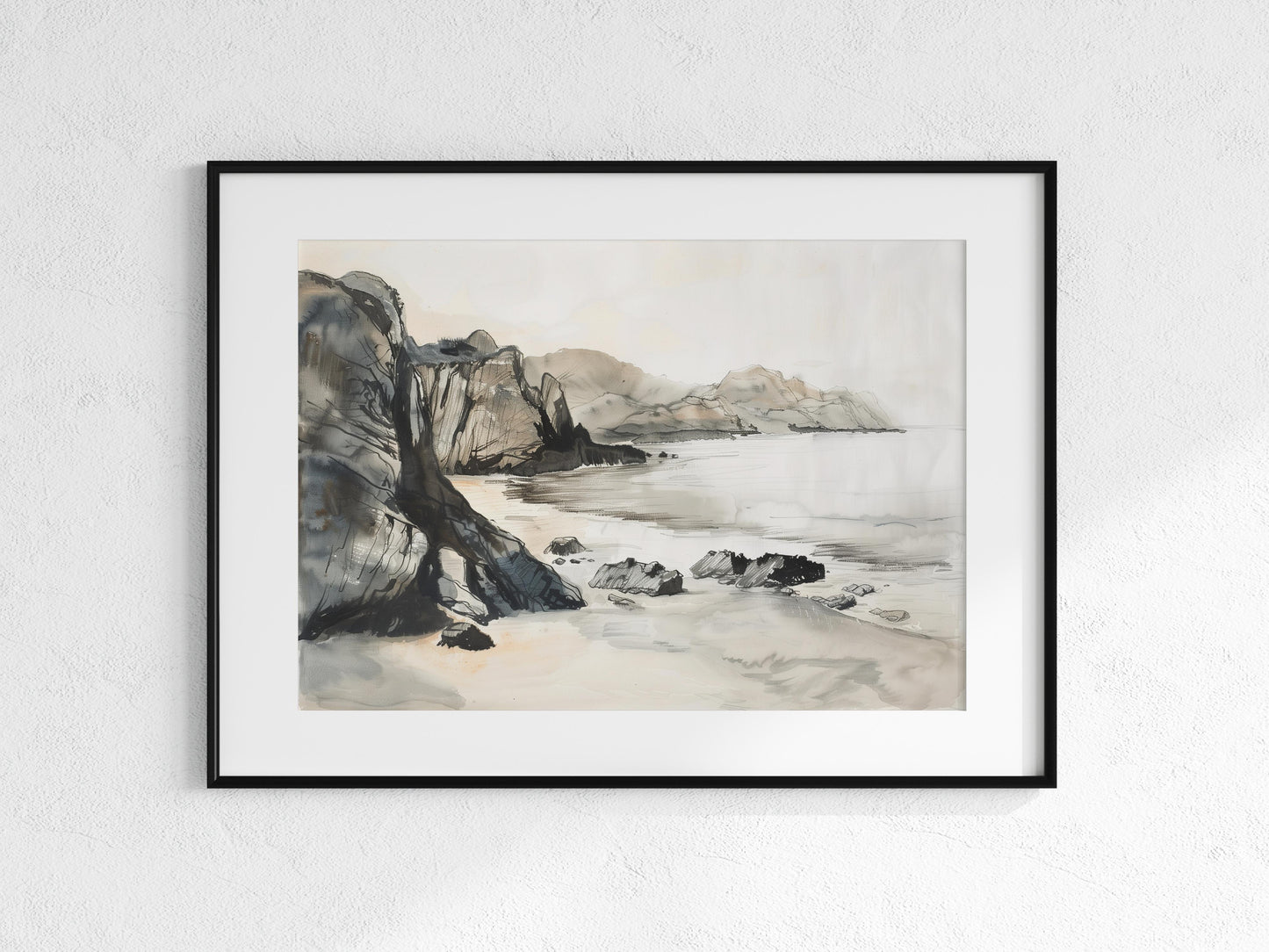 The Silent Shoreline- coastal landscape, silence, coastal motif, nature, maritime flair